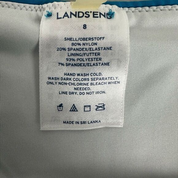 Lands End Womens Swim Skirt with Built in Brief size 8 Blue - Picture 6 of 7
